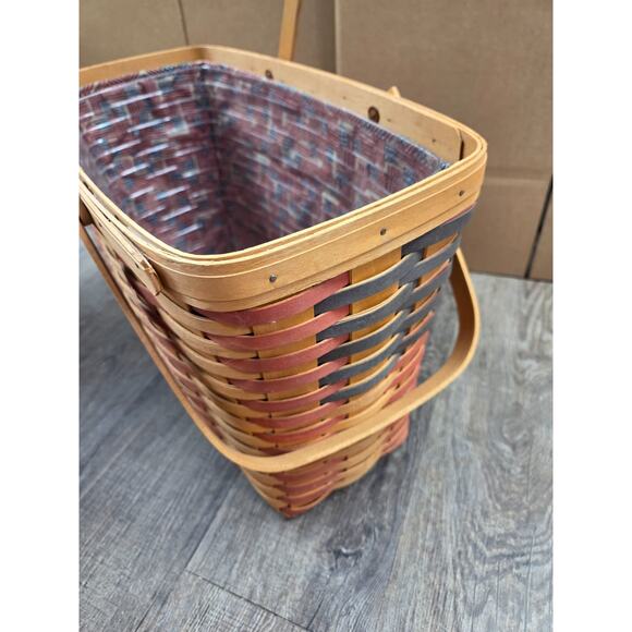 Longaberger 1998 25th Anniversary Flag Collection Club Handle Combo Basket - Picture 6 of 7